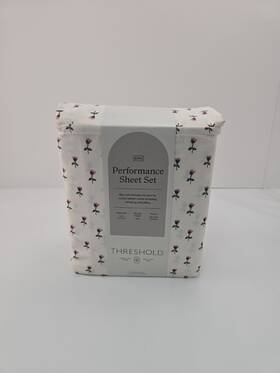 062-16-9140 Threshold King Size Tulip Toss Cotton Sateen Sheet Set - 400tc 100%