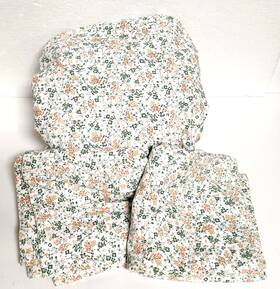 062-26-4322 Threshold King Size Ivory Floral Ultra Soft Flannel Fitted Sheet And 2 Pillowcases