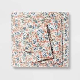 Threshold 191908111339 Queen Printed Performance 400 Thread Count Sheet Set Ditsy Floral