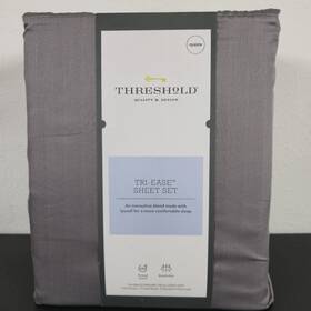 Threshold 191908130828 500tc Cotton Blend Sateen 4-piece Sheet Set Deep Pocket Queen S-9 Threshold 191908130828 500tc Cotton Blend Sateen 4-piece Sheet Set Deep Pocket Queen S-9