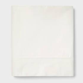 Threshold 191908761145 Nwt Queen Performance Flat Sheet Silky Sateen White 400 Tc Av3