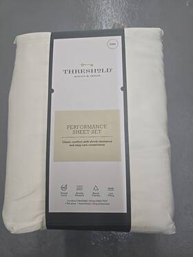 Threshold 191908793818 Treshhold King Performance Sheet Set 400 Tc Cream