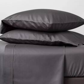Threshold 191908872957 King Size 800 Thread Count Dark Gray Sateen Finish 4 Piece Sheet Set