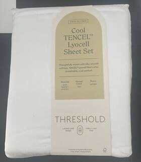 Threshold 197543805190 320tc Sateen 3 Pc. Sheet Set Cooling Soft Tencel Lyocell Twin/xl Twin