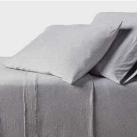 Threshold 197543805442 Twin 100% Cotton Jersey Sheet Set Heather Gray -threshold