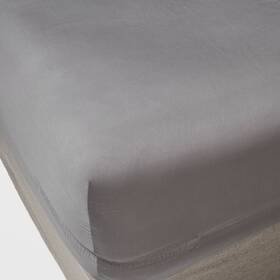 8685 Threshold 197543813607 Performance Cotton Sateen Fitted Sheet - Dark Gray Queen #8685