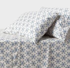 Threshold 198101058010 Holiday Flannel Sheet Set Queen 100% Cotton Xmas White Threshold 198101058010 Holiday Flannel Sheet Set Queen 100% Cotton Xmas White