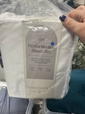 Threshold 198850085107 New - Solid Performance 400 Thread Count Sheet Set White Threshold 198850085107 New - Solid Performance 400 Thread Count Sheet Set White
