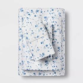Threshold 490621630791 California King 400 Thread Count Floral Print Cotton Performance Sheet