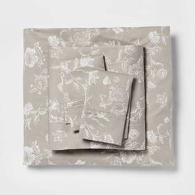 51640392 Threshold Performance Sheet Set Full Khaki 400 Thread Count -