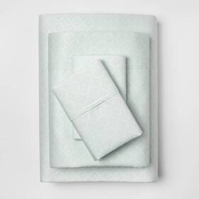 52703486 Threshold Full 400 Thread Count Printed Sheet Set Morning Frost -
