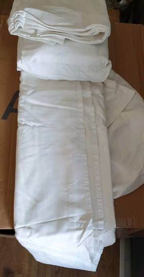 53776677 Threshold 300 Thread Count Solid Organic Sheet Set Full Size - Sour Cream