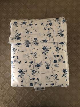 54110054 Threshold King 400 Tc Floral Print Cotton Sheet Set White/blue