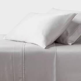 Threshold 603305848669 100% Lyocell Comfort Light Gray King Flat Sheet 110 Inch X 104 Nwot Threshold 603305848669 100% Lyocell Comfort Light Gray King Flat Sheet 110 Inch X 104 Nwot