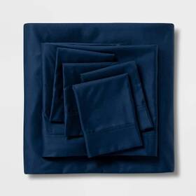78424009 Threshold Twin/twin Xl 4pc 800 Thread Count Solid Sheet Set Indigo -