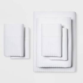 78776947 Threshold Twin/twin Xl 4pc 400 Thread Count Damask Solid Sheet Set White