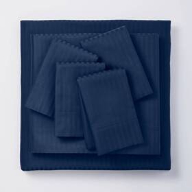 78791164 Threshold 400tc Cotton Sateen 6pc Sheet Set Bed-making Labels Indigo Full 78791164 Threshold 400tc Cotton Sateen 6pc Sheet Set Bed-making Labels Indigo Full