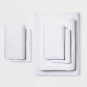 78791597 Threshold 400 Thread Count Cotton Damask 6pc Sheet Set Sophisticated