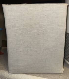 87539894 Threshold King 250 Thread Count Organic Percale Sheet Set Gray Chambray-