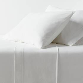 89179924 Threshold Full Cotton Jersey Sheet Set White -