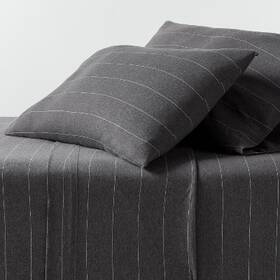 89182567 Threshold King Cotton Jersey Sheet Set Dark Gray Striped -