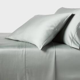 89182635 Threshold California King 320 Thread Count Cool Tencel Lyocell Sheet Set Gray Chalk