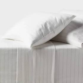 90065139 Threshold Queen Ultra Soft Flannel Sheet Set Eco Melange Stripe - 90065139 Threshold Queen Ultra Soft Flannel Sheet Set Eco Melange Stripe -