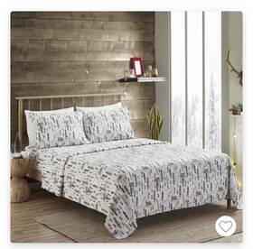 90206654 Threshold King 400 Thread Count Holiday Sheet Set Ivory Winter Scene Target#7041 90206654 Threshold King 400 Thread Count Holiday Sheet Set Ivory Winter Scene Target#7041