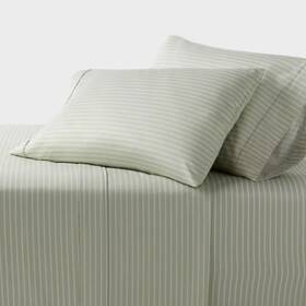 91972306 Threshold California King 400 Thread Count Performance Sheet Set Green Stripe - 91972306 Threshold California King 400 Thread Count Performance Sheet Set Green Stripe -