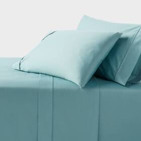 91972661 Threshold Full 400 Thread Count Performance Sheet Set Light Teal -