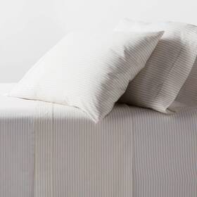 92186906 Threshold Queen Organic Percale Sheet Set Khaki/white Stripe -
