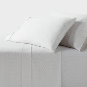 92200258 Threshold King 400 Thread Count Performance Sheet Set Light Gray Geo -