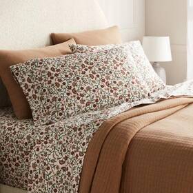 92542253 Threshold Full 400 Thread Count Performance Sheet Set Warm Floral - Designed