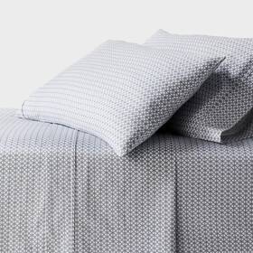 92542270 Threshold Twin/twin Xl 400 Thread Count Performance Sheet Set Blue Geo -