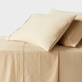 92542278 Threshold King 400 Thread Count Performance Sheet Set Yellow Stripe - 92542278 Threshold King 400 Thread Count Performance Sheet Set Yellow Stripe -