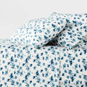 92542280 Threshold Queen 400 Thread Count Performance Sheet Set Blue Blurry Floral - 92542280 Threshold Queen 400 Thread Count Performance Sheet Set Blue Blurry Floral -