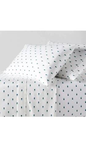 92542286 Threshold Full 400 Thread Count Performance Sheet Set Blue Ikat - New With Tag