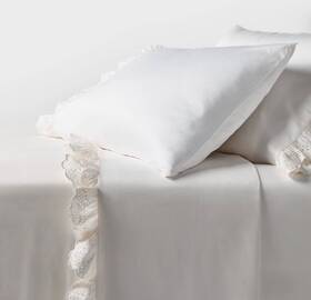 94685531 Threshold King 400 Thread Count Performance Sheet Set Ivory With Eyelet Ruffle Hem 94685531 Threshold King 400 Thread Count Performance Sheet Set Ivory With Eyelet Ruffle Hem