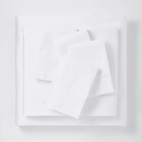 78273313 Threshold Signature California King 6pc 800 Thread Count Solid Sheet Set White - 78273313 Threshold Signature California King 6pc 800 Thread Count Solid Sheet Set White -