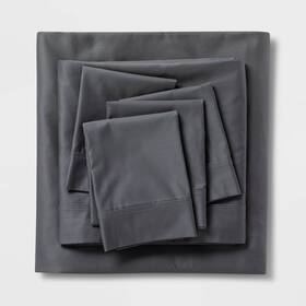 78465781 Threshold Signature Twin/twin Xl 4pc 800 Thread Count Solid Sheet Set Gray -