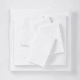 78466222 Threshold Signature Twin/twin Xl 4pc 800 Thread Count Solid Sheet Set White -