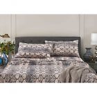 Tls Queen Size Snake Print Sheet Set 4 Piece Gray Sheets Pillowcases Egyptian Cotton 787699158532