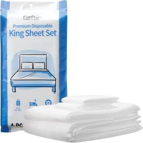 Tng Worldwide 110558 Forpro Premium Disposable Sheet Set 4-pc King Size Bedding For Travel Includes