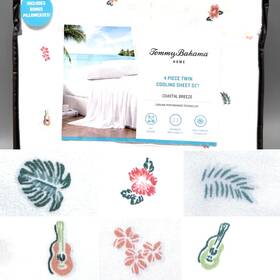 Tommy Bahama 199165001707 6pc Queen Sheet Set Cooling Monstera Palm Ukulele Hibiscus Plumeria Tommy Bahama 199165001707 6pc Queen Sheet Set Cooling Monstera Palm Ukulele Hibiscus Plumeria