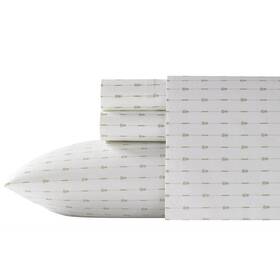 223614 Tommy Bahama Sheet Set Queen Cotton Easy Care Pineapple Striped Green 4-piece 223614 Tommy Bahama Sheet Set Queen Cotton Easy Care Pineapple Striped Green 4-piece