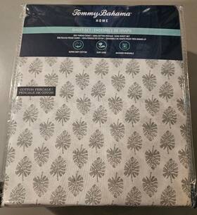 Tommy Bahama 883893775299 4pc King Sheet Set Distressed Banana Leaves Tropical Hawaiian