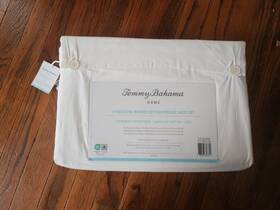 Tommy Bahama 883893853751 4-pc Lovely Palms Kingb Sheet Set White