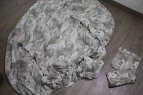 Tommy Bahama 883893879003 Queen Sheet Set Tropical Flowers Palm Gray White