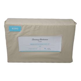 Tommy Bahama 883893917361 Home King Washed Sheet Set Cotton Percale Island Crafted Beige Tommy Bahama 883893917361 Home King Washed Sheet Set Cotton Percale Island Crafted Beige