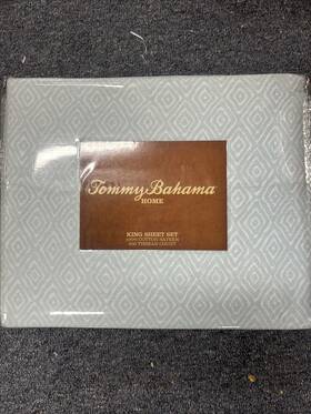 Tommy Bahama Home Bedding Products 883893753440 100% Cotton Sateen King Sheet Set Brand New 300 Ct Super Soft Tommy Bahama Home Bedding Products 883893753440 100% Cotton Sateen King Sheet Set Brand New 300 Ct Super Soft